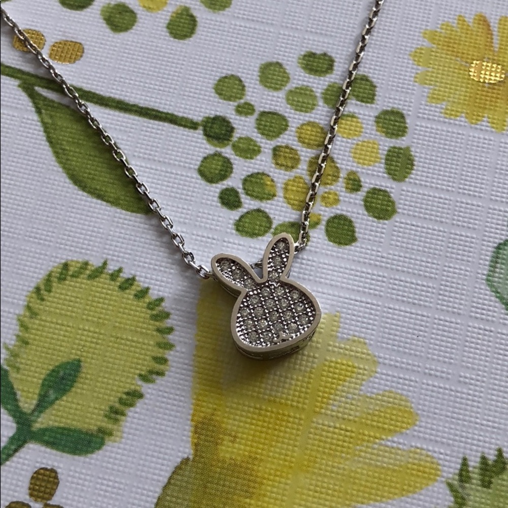 [NEW] Crystal Studded Bunny Necklace